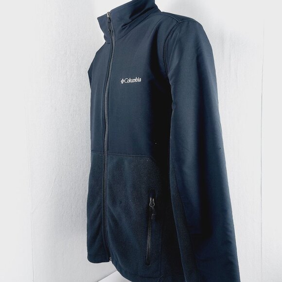 Columbia Men's Black Mission Air Interchange Hybrid Shell Fleece Jacket Size M - Picture 5 of 12